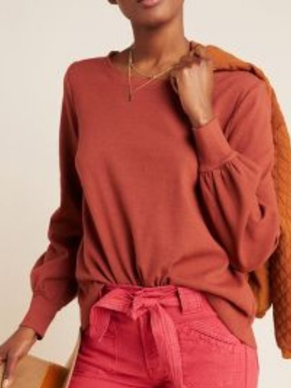 Anthropologie Crowley Puff-Sleeved Pullover XL